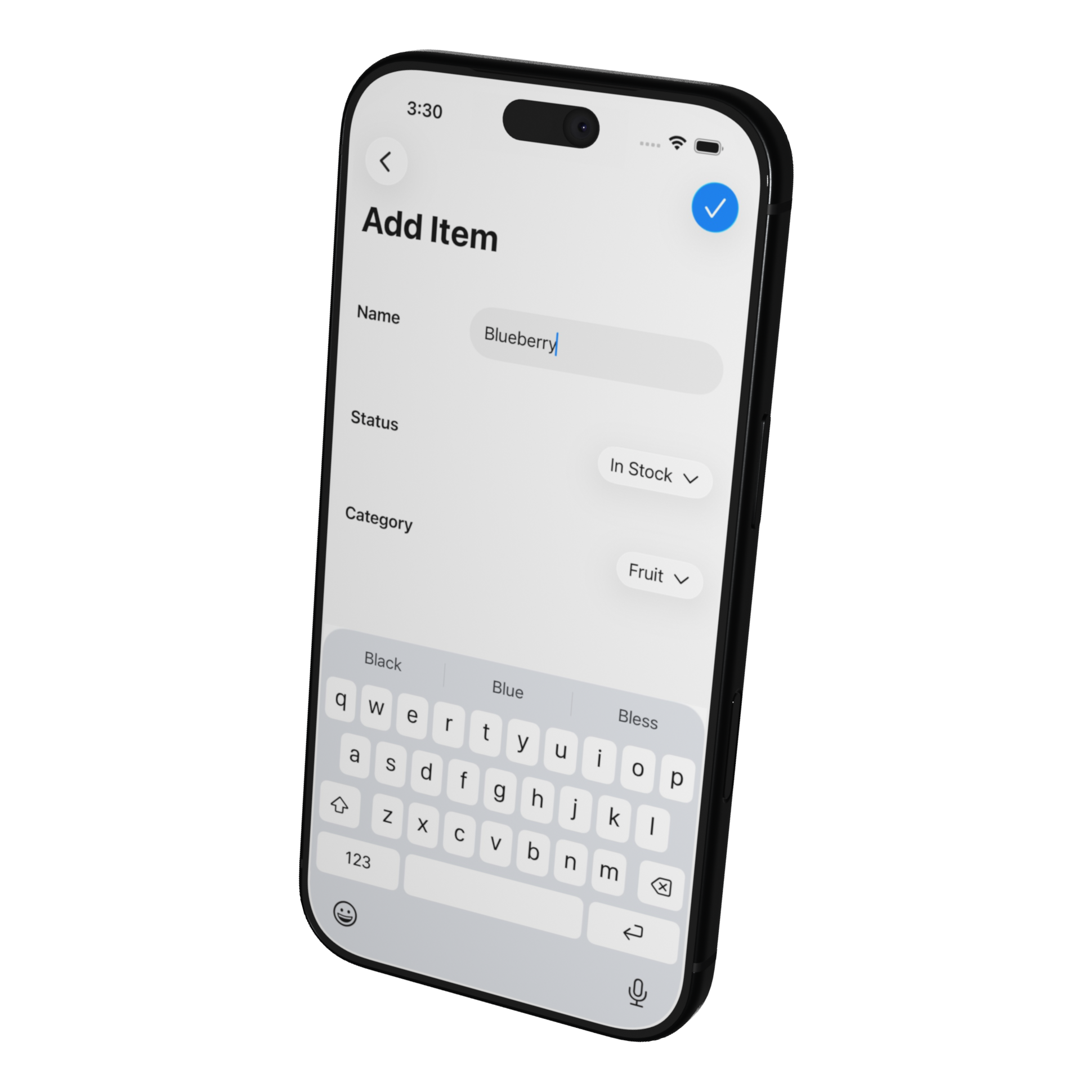Inventory app's item creation form
